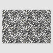 Wyandotte Chicken Feather Black & White Bauernhof Seidenpapier (Vorderseite)