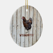 Wyandotte Chicken Keramik Ornament (Rechts)