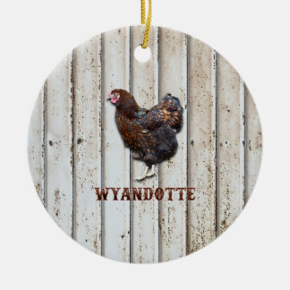 Wyandotte Chicken Keramik Ornament