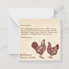Wyandotte Chickens Elegante Custom Message Vintag Mitteilungskarte
