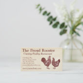 Wyandotte Chickens Rustikale Vintage Landfarm Visitenkarte (Stehend Vorderseite)