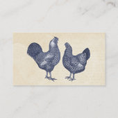Wyandotte Chickens Vintager Landbauernhof Visitenkarte (Rückseite)