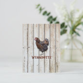 Wyandotte Dankeskarte (Stehend Vorderseite)