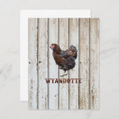 Wyandotte Dankeskarte (Vorne/Hinten)