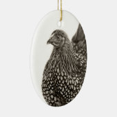 Wyandotte-Hühner Keramik Ornament (Rechts)