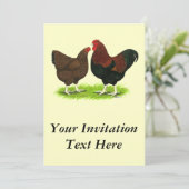 Wyandotte: Partridge Pair Einladung (Stehend Vorderseite)