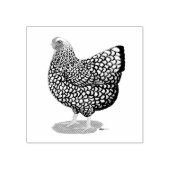 Wyandotte: Silberlackierte Hen Gummistempel (Prägung)