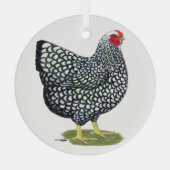 Wyandotte: Silberlackierte Hen Ornament Aus Glas (Rückseite)