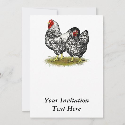 Wyandotte: Silberpaarung Einladung (Vorderseite)