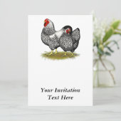 Wyandotte: Silberpaarung Einladung (Stehend Vorderseite)