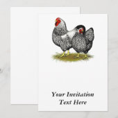 Wyandotte: Silberpaarung Einladung (Vorne/Hinten)