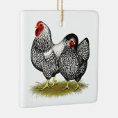 Wyandotte: Silberpaarung Keramikornament (Rechts)