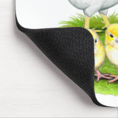 Wyandotte White Chicken Family Mousepad (Ecke)