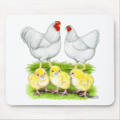 Wyandotte White Chicken Family Mousepad (Vorne)