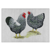 Wyandottes schnürte sich Paare Schneidebrett (Vorderseite)