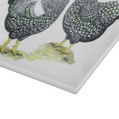 Wyandottes schnürte sich Paare Schneidebrett (Ecke)