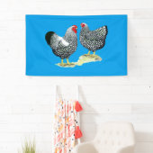 Wyandottes Silver-laced Pair Banner (Insitu)