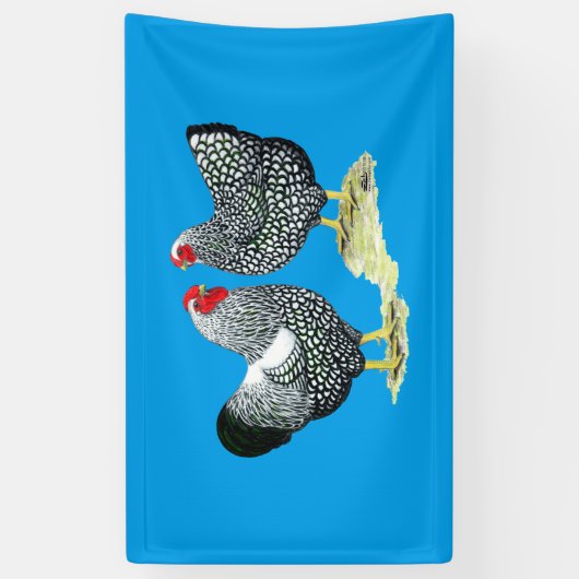 Wyandottes Silver-laced Pair Banner (Vertikal)