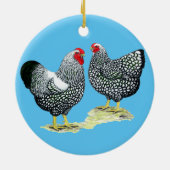 Wyandottes Silver-laced Pair Keramik Ornament (Hinten)