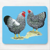 Wyandottes Silver-laced Pair Mousepad (Vorne)