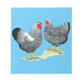 Wyandottes Silver-laced Pair Notizblock (Vorderseite)