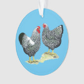 Wyandottes Silver-laced Pair Ornament (Vorderseite)