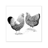 Wyandottes Silver-laced Pair Permastempel (Design)