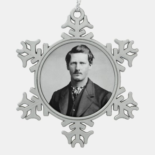 Wyatt Earp: Lawman, Gunfighter, Saloon Keeper Schneeflocken Zinn-Ornament (Vorderseite)