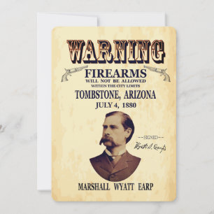 Wyatt Earp Marshal Einladung