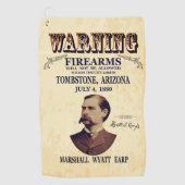 Wyatt Earp Marshall 👮 ♂️ Gunfighter Lawman Golfhandtuch (Vorderseite)