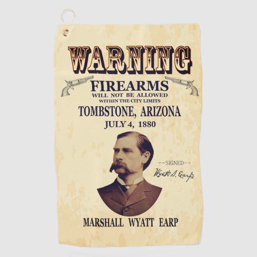 Wyatt Earp Marshall 👮 ♂️ Gunfighter Lawman Golfhandtuch (Vorderseite)
