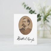 Wyatt Earp Portrait und Signature Postcard Postkarte (Stehend Vorderseite)
