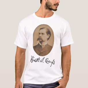 Wyatt Earp Porträt und Unterzeichnung T-Shirt