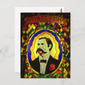 Wyatt Earp Postcard für festgehaltenes Glas Postkarte (Vorne/Hinten)