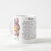 Wyatt Familien-Wappen Tasse (Vorderseite Links)