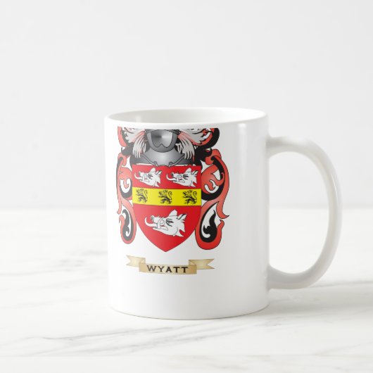 Wyatt Familienwappen (Wappen) Kaffeetasse (Rechts)
