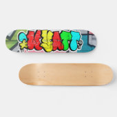 Wyatt Graffiti Custom Personalisiert Cool Skateboa Skateboard (Horizontal)