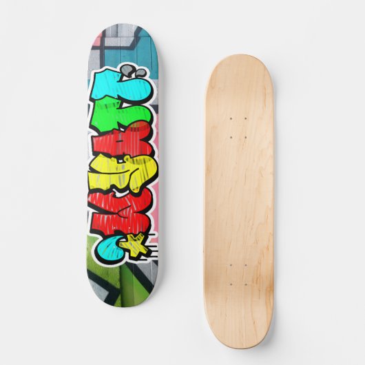 Wyatt Graffiti Custom Personalisiert Cool Skateboa Skateboard (Vorderseite)