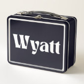 Wyatt Name Personalisiert Metall Brotdose (Vorderseite)