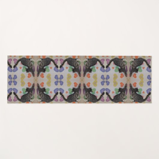 Wyatt The Cat's Downward Hund Yoga Mat - Nur Front Yogamatte (Vorderseite (Horizontal))