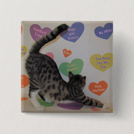 Wyatts Valentinstag - Cat Conversation Hearts Button