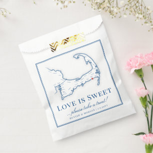 Wychmere Beach Club Cape Cod Map Wedding Geschenktütchen