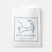 Wychmere Beach Club Cape Cod Map Wedding Geschenktütchen (Vorderseite)