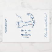 Wychmere Harwich Port MA Wedding Nip Alkoholflaschenetikett (Einzelnes Label)