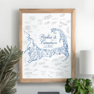 Wychmere Hochzeitskappe Cod Karte Gästebuch Poster