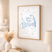 Wychmere Hochzeitskappe Cod Karte Gästebuch Poster