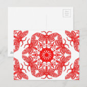 Wycinanka Moth Pattern Postkarte (Vorne/Hinten)