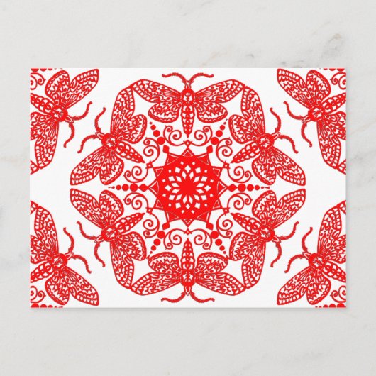 Wycinanka Moth Pattern Postkarte (Vorderseite)