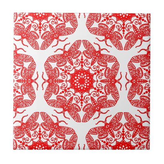 Wycinanka Motten-Muster Fliese (Vorderseite)