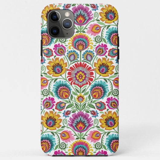 Wycinanki Floral in Weiß Case-Mate iPhone Hülle (Rückseite)